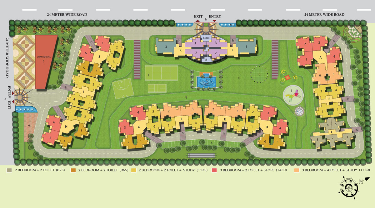 french apartments site plan